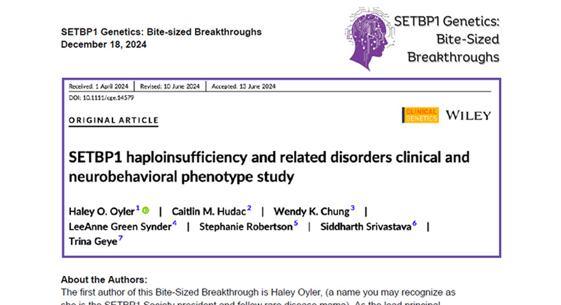 SETBP1 haploinsufficiency and related disorders clinical and neurobehavioral phenotype study