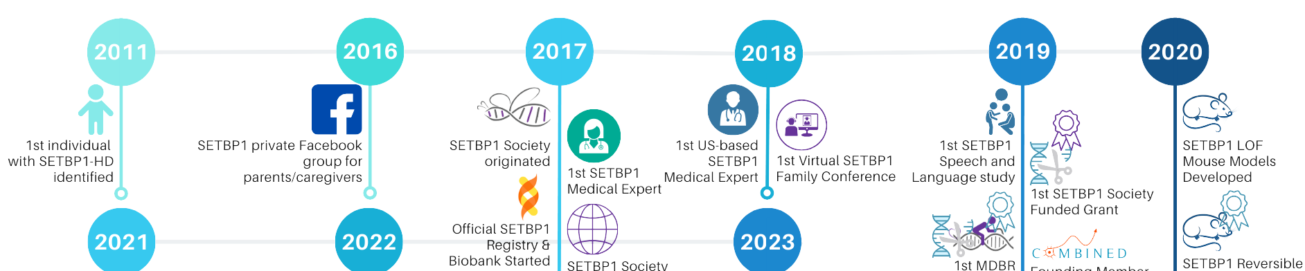 Looking back – SETBP1 Society & SETBP1-HD Timeline